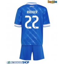 Maglie da calcio Real Madrid Antonio Rudiger #22 Terza Maglia Bambino 2025-26 Manica Corta (+ Pantaloni corti)